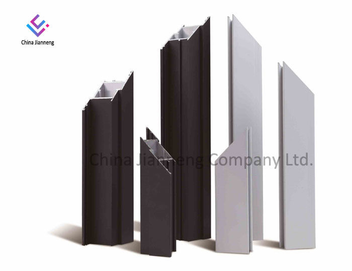 Disesuaikan 6063 T5 Ekstrusi Aluminium Door Window Frames Untuk Kabinet Sliding Doors