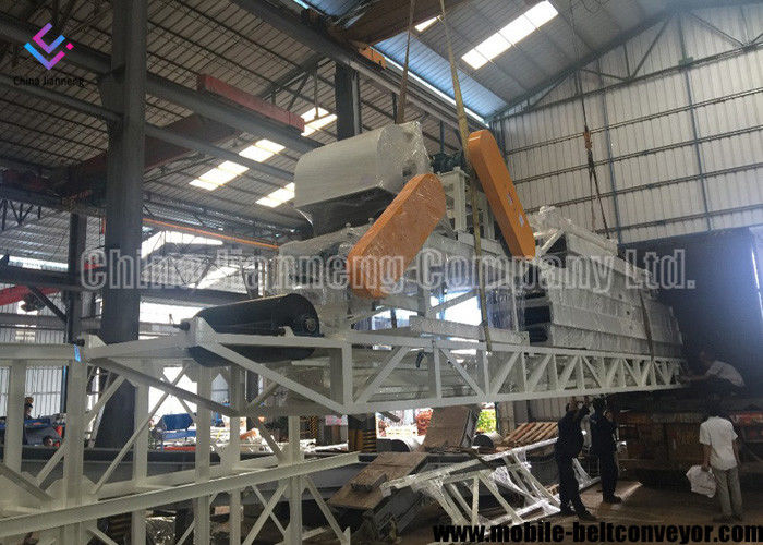 Konveyor Listrik Portabel Tahan Panas, Industri Pertambangan Batubara Sistem Belt Conveyor Portabel