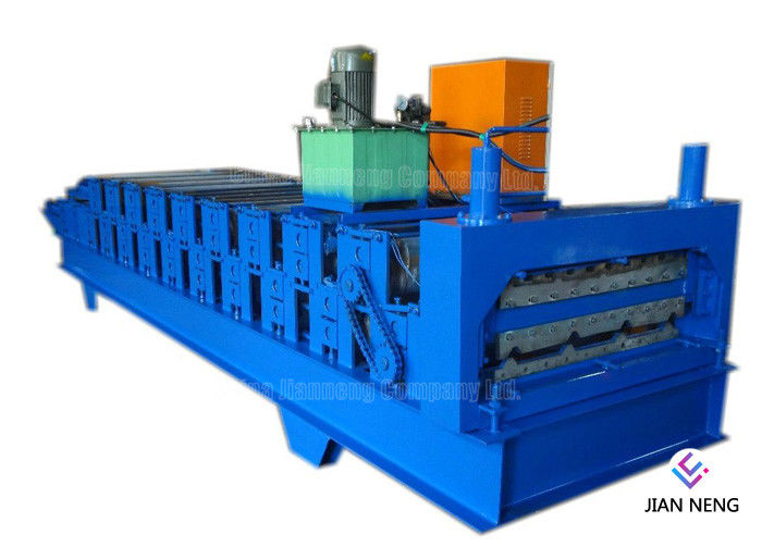 Mesin Bergulir Bergulir Baja Trapesium Logam, Kontrol PLC Otomatis Mesin Pembentuk Logam