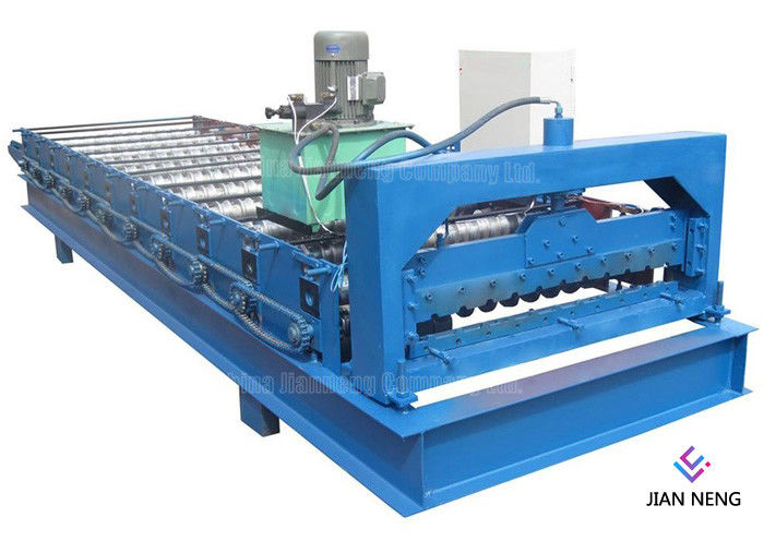 Mesin Bergulir Bergulir Baja Trapesium Logam, Kontrol PLC Otomatis Mesin Pembentuk Logam