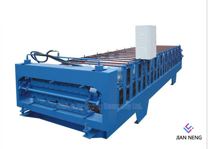 Mesin Bergulir Bergulir Baja Trapesium Logam, Kontrol PLC Otomatis Mesin Pembentuk Logam