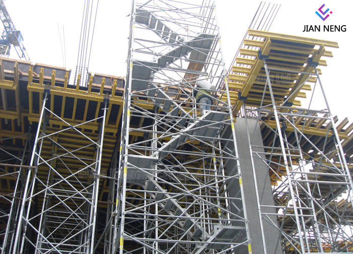Hot Dip Galvanized Kwikstage / K - Stage Cuplock Tangga Tower Dengan Tangga Keselamatan