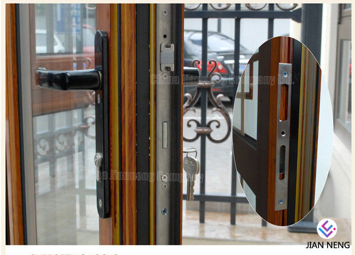 Pintu Aluminium Gaya Australia Casement, Pintu Aluminium Sliding Patio Dengan Kaca Buram Tempered