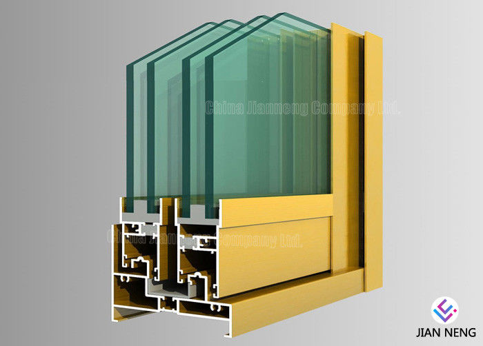 6063 T5 Aluminium Profiles Untuk Windows Dan Doors Good Sealing Performance