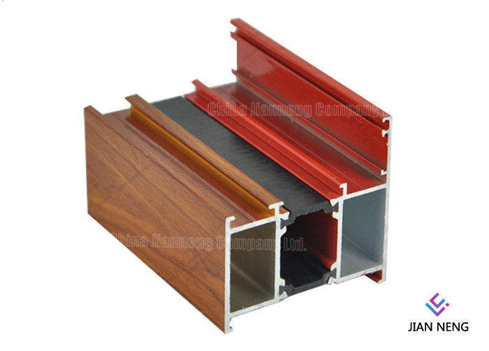 T5 T6 Konstruksi Aluminium Profil Pintu Ketahanan Korosi Kecerahan Permukaan Tinggi