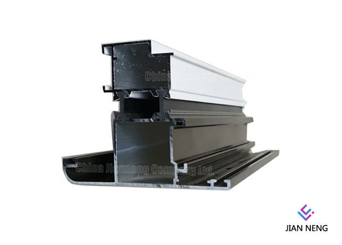 Powder Spray Coated Aluminium Door Profile Bagian Disesuaikan Pilihan Multicolor