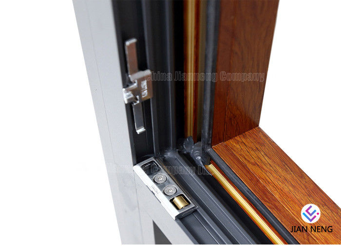 Ke Dalam Tilt Turn Aluminium Jendela Dan Pintu Warna Kayu Dengan Lapisan Powder