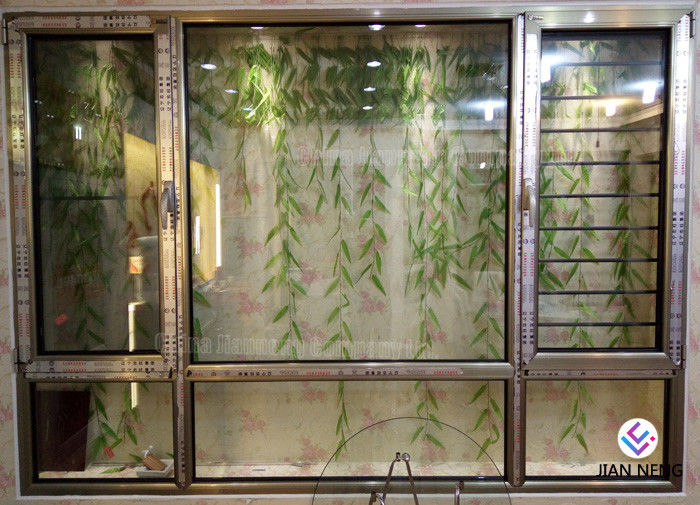 Isolasi Panas 6063-T5 Aluminium Windows Dan Pintu Dengan Mesh Keamanan Stainless Steel