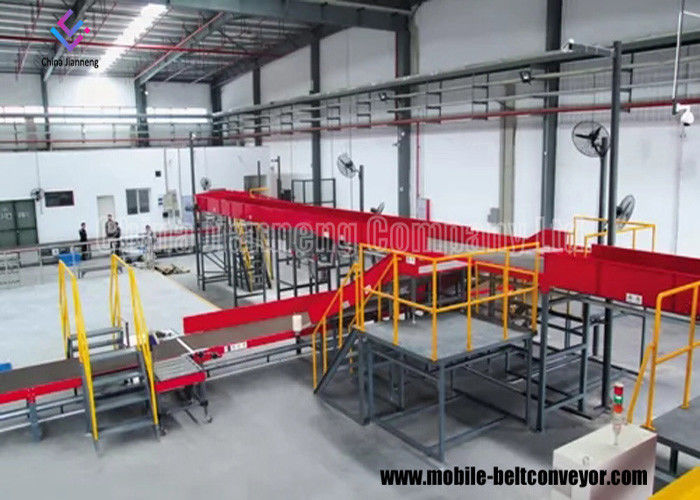 High Performance Mobile Telescopic Belt Conveyor dengan Lift Hidrolik Untuk Tas Keranjang Dan Karton