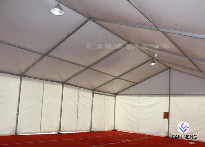 Bingkai Aluminium Tenda Gudang Besar Tenda Dengan Dinding PVC Putih Untuk Penyimpanan