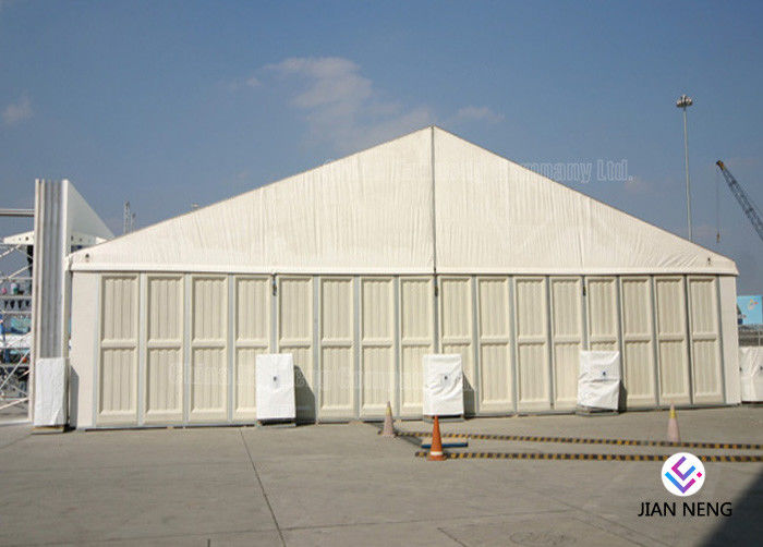 Bingkai Aluminium Tenda Gudang Besar Tenda Dengan Dinding PVC Putih Untuk Penyimpanan