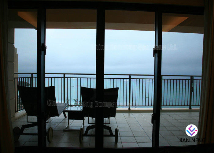 Thermal Break Aluminium Sliding Glass Pintu Warna Opsional Dengan Sistem Keamanan